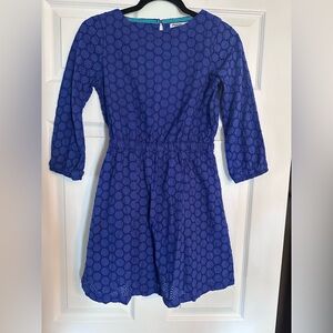 Girls' Johnnie B boutique Eyelet Fit-and-Flare Dress in Royal Blue Sz 11-12Y